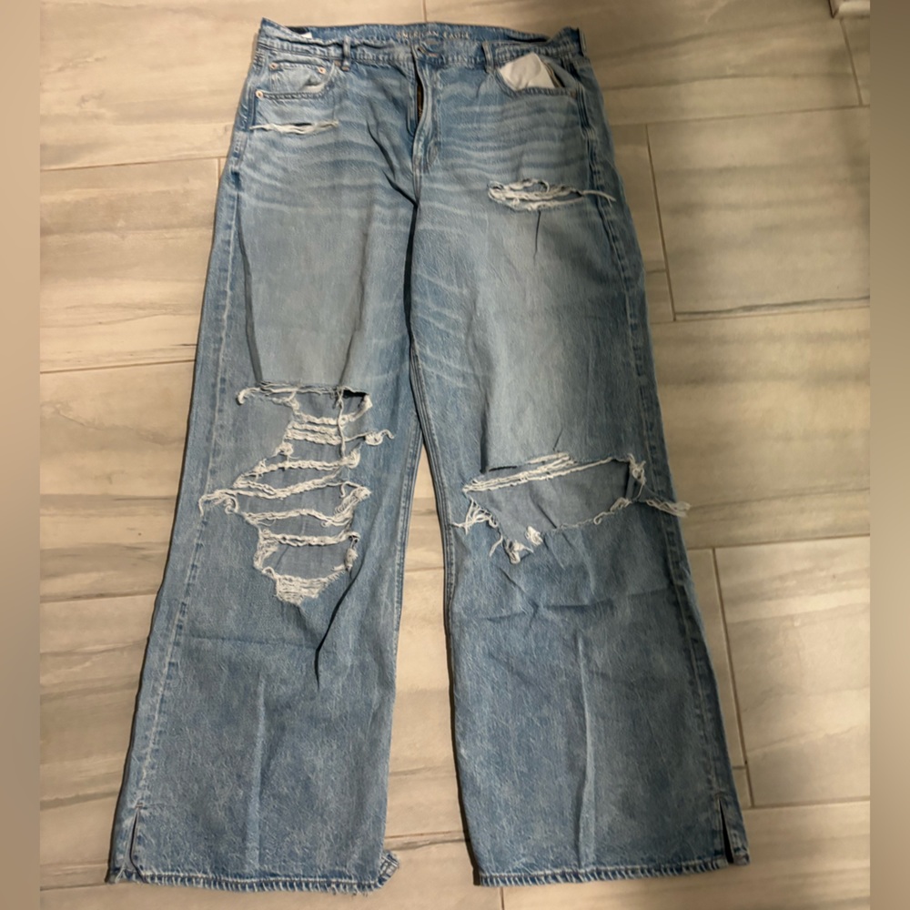 AMERICAN EAGLE Super High-Rise Baggy Wide Leg